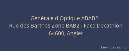Générale d'Optique ABAB2