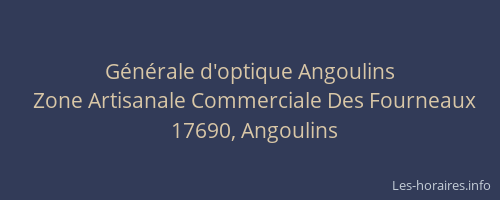Générale d'optique Angoulins