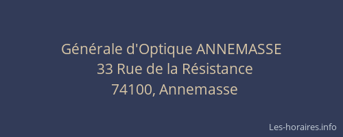 Générale d'Optique ANNEMASSE