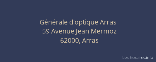 Générale d'optique Arras