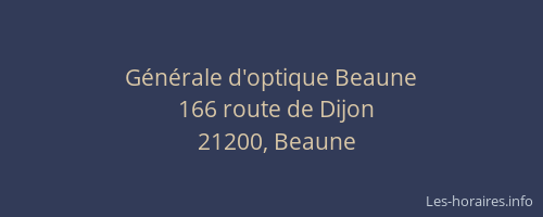 Générale d'optique Beaune
