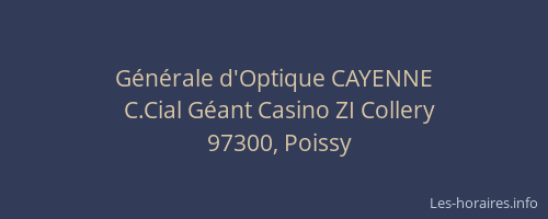 G&eacute;n&eacute;rale d'Optique CAYENNE
