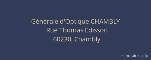 Générale d'Optique CHAMBLY