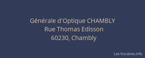G&eacute;n&eacute;rale d'Optique CHAMBLY