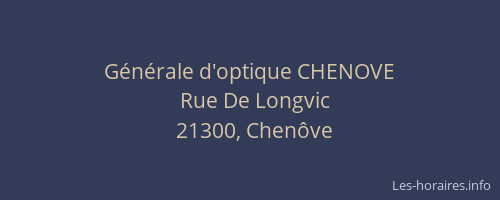 G&eacute;n&eacute;rale d'optique CHENOVE
