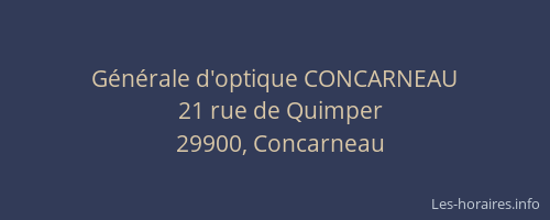 Générale d'optique CONCARNEAU