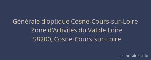 Générale d'optique Cosne-Cours-sur-Loire
