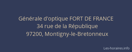 Générale d'optique FORT DE FRANCE