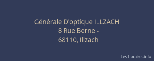 G&eacute;n&eacute;rale D'optique ILLZACH