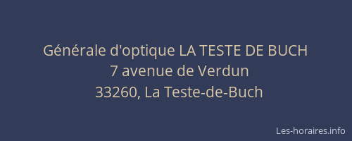 G&eacute;n&eacute;rale d'optique LA TESTE DE BUCH