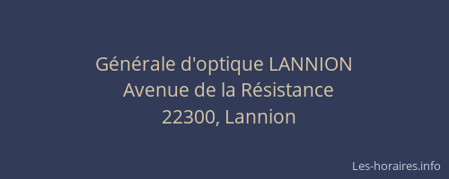 Générale d'optique LANNION