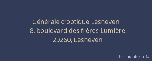 G&eacute;n&eacute;rale d'optique Lesneven