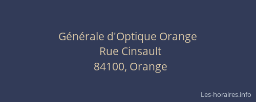 Générale d'Optique Orange