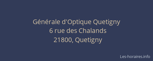 G&eacute;n&eacute;rale d'Optique Quetigny