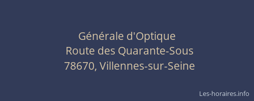 G&eacute;n&eacute;rale d'Optique