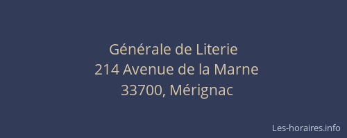 Générale de Literie