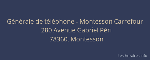 Générale de téléphone - Montesson Carrefour