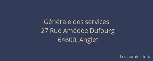 Générale des services