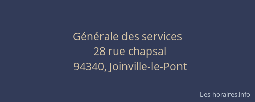 G&eacute;n&eacute;rale des services