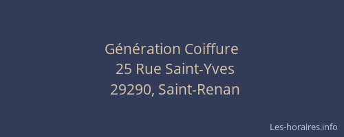 G&eacute;n&eacute;ration Coiffure