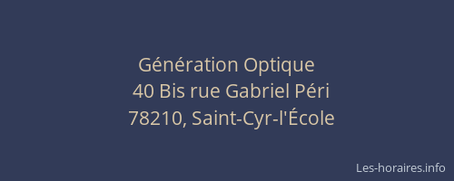 G&eacute;n&eacute;ration Optique