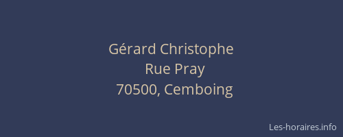 G&eacute;rard Christophe