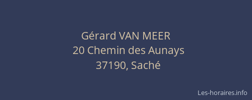 Gérard VAN MEER