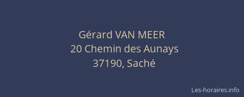 G&eacute;rard VAN MEER