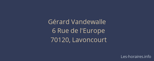 G&eacute;rard Vandewalle