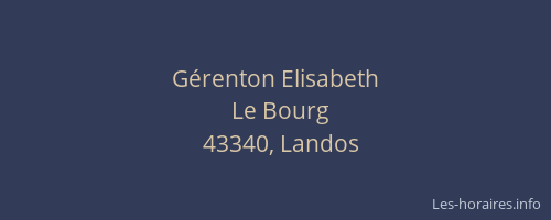 G&eacute;renton Elisabeth