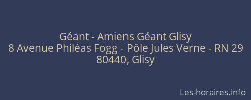 Géant - Amiens Géant Glisy