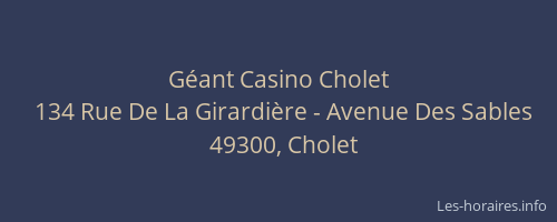 Géant Casino Cholet
