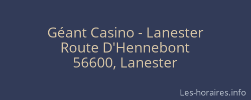 Géant Casino - Lanester