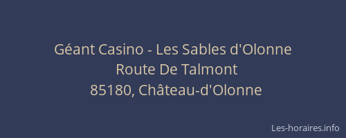 Géant Casino - Les Sables d'Olonne