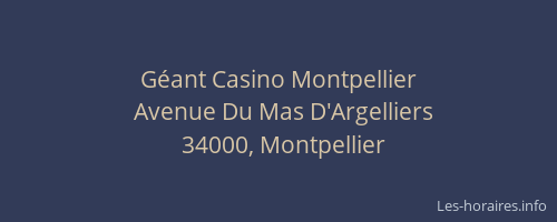 Géant Casino Montpellier