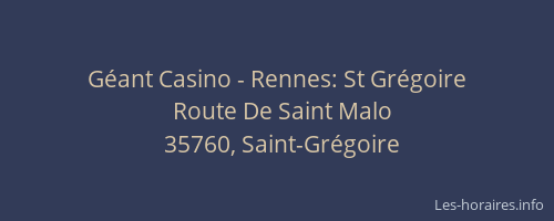Géant Casino - Rennes: St Grégoire