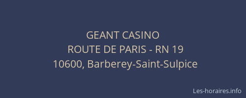 GEANT CASINO
