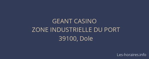 GEANT CASINO