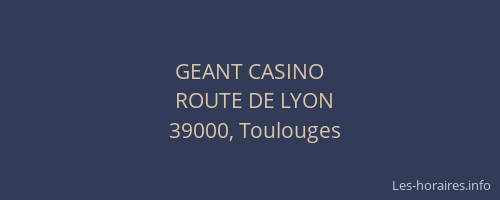 GEANT CASINO