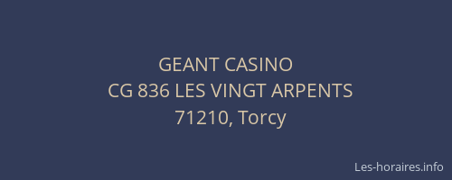 GEANT CASINO