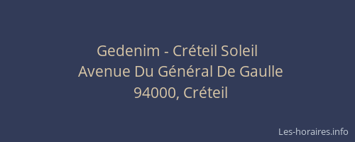 Gedenim - Créteil Soleil