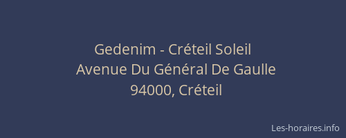 Gedenim - Cr&eacute;teil Soleil