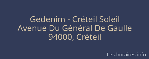 Gedenim - Créteil Soleil