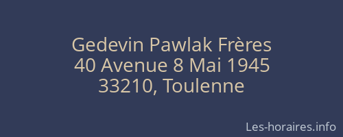 Gedevin Pawlak Frères