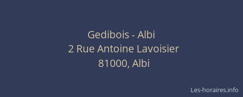 Gedibois - Albi