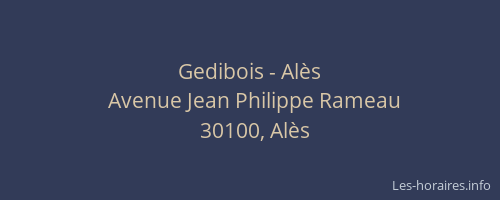 Gedibois - Alès