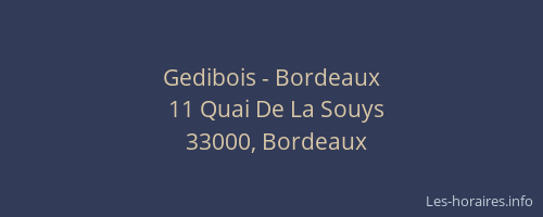 Gedibois - Bordeaux