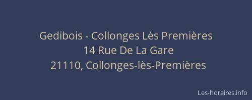 Gedibois - Collonges L&egrave;s Premi&egrave;res