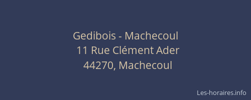 Gedibois - Machecoul
