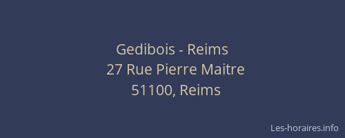Gedibois - Reims